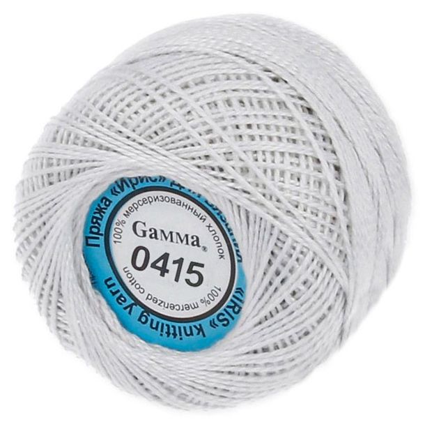 Пряжа Gamma Ирис белая, 10 г