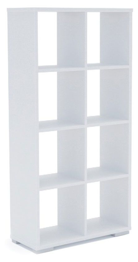 Стеллаж на пластиковых опорах белый