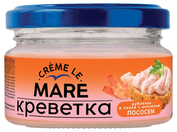 Рыба, икра, морепродукты  Ашан Креветка рубленая Балтийский Берег в соусе с копченым лососем, 165 г