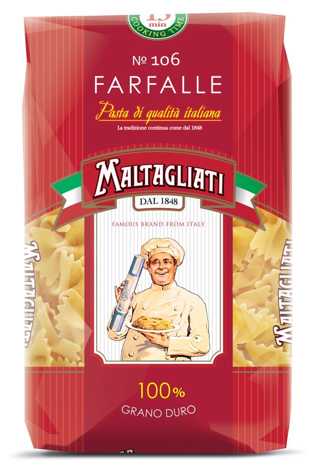 Макаронные изделия Maltagliati Farfalle 106 бантики, 450 г
