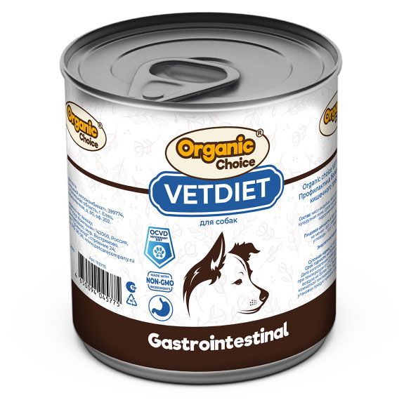Корм для собак Organic Сhoice VET Gastrointestinal профилактика болезней ЖКТ, 340 г