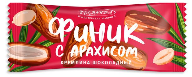 Батончик шоколадный Кремлина Финик с арахисом, 30 г