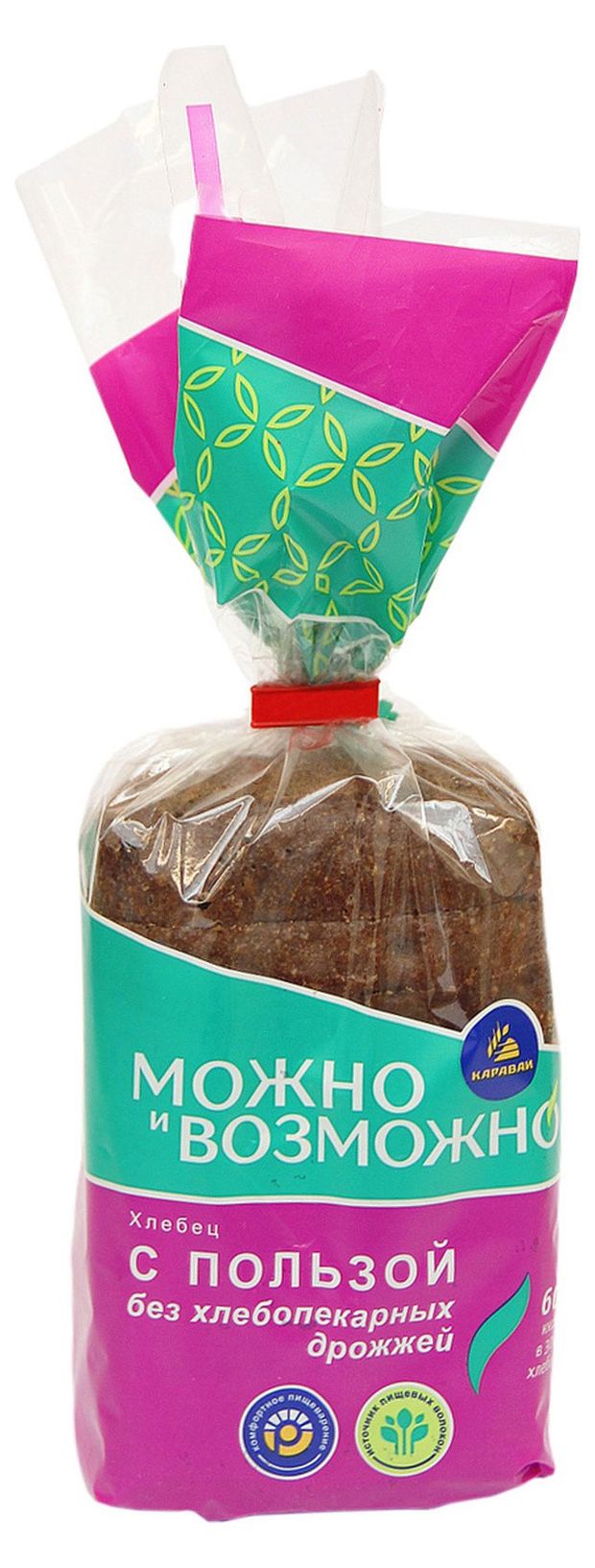 Хлебец ржано-пшеничный серый Каравай Можно и возможно с пользой бездрожжевой нарезка, 300 г