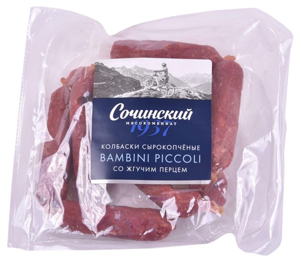 Колбаски сырокопченые Сочинский мясокомбинат Bambini Piccoli с перцем, 150 г