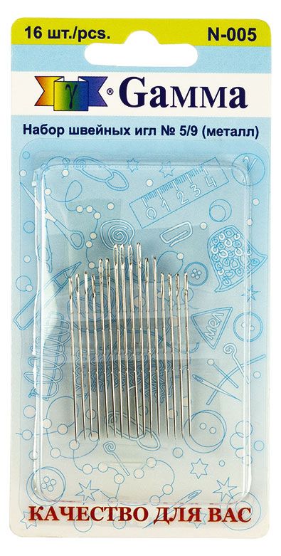 Иглы для шитья Гамма 59 16 шт 120₽