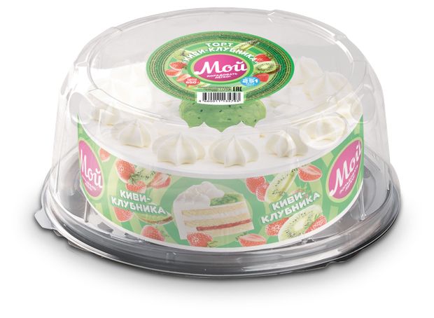Торт бисквитный Мой Киви Клубника, 650 г