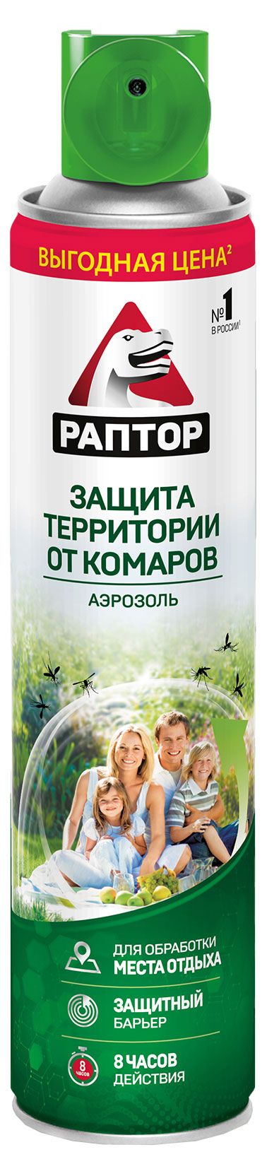 Аэрозоль для защиты от комаров Раптор 400 мл 430₽
