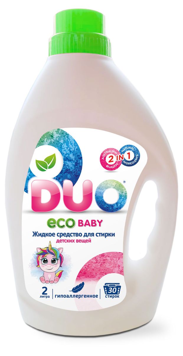 фото Жидкое средство для стирки детского белья duo eco baby гипоаллергенное, 2 л