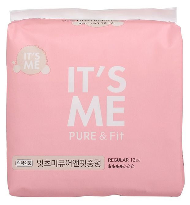 Прокладки гигиенические IT'S ME Pure&Fit из органического хлопка с крылышками 3 капели, 12 шт