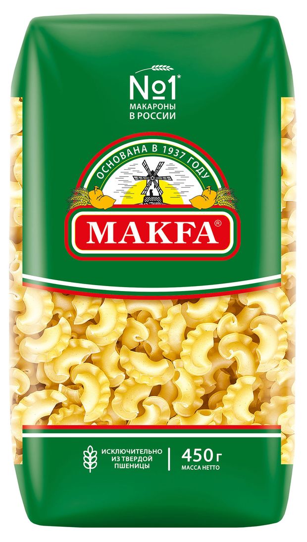 Макаронные изделия Makfa гребешки 450 г 58₽