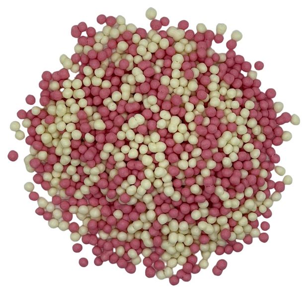 Шарики рисовые ЕМ в белой и розовой глазури вес 79₽