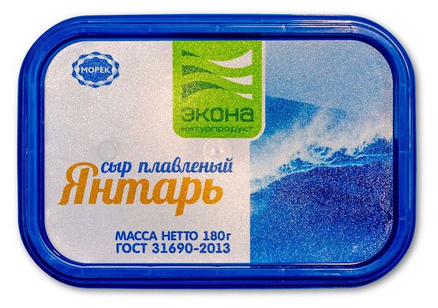 Сыр плавленый Econa Янтарь 50% БЗМЖ, 180 г