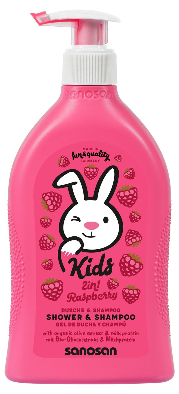 Шампунь-гель для детей Sanosan малина 400 мл 1000₽