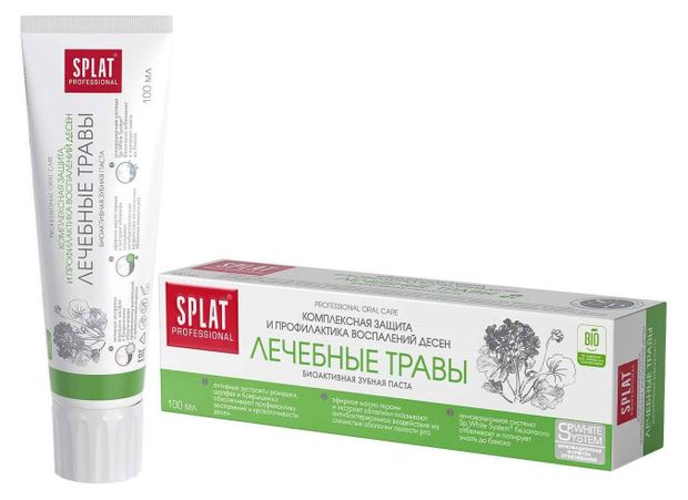Зубная паста Splat Medical Herbs профилактика воспалений десен 100 мл 200₽