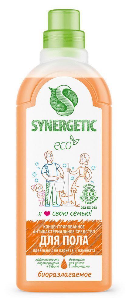 Средство для мытья пола Synergetic, 1 л