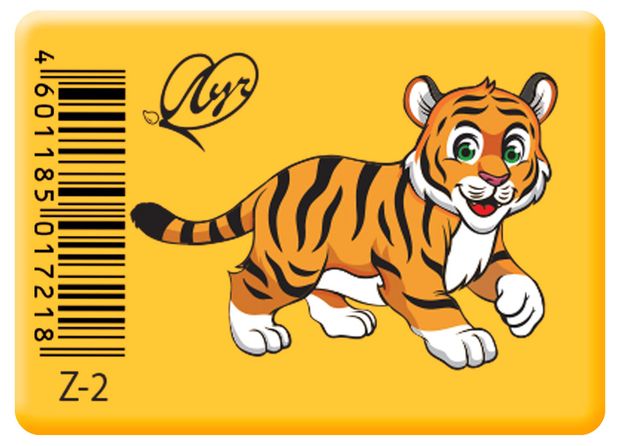 Ластик Луч ZOO Z2 флуоресцентный 19₽