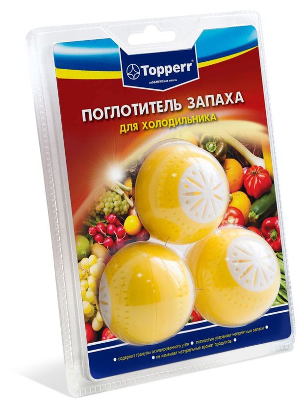 Поглотитель запаха для холодильника Topperr 3 шт 360₽