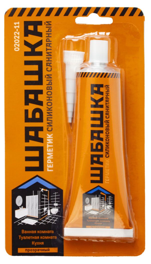 Герметик силиконовый Шабашка санитарный прозрачный 85 мл 145₽