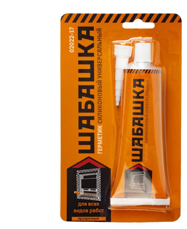 Герметик силиконовый Шабашка универсальный прозрачный, 85 мл