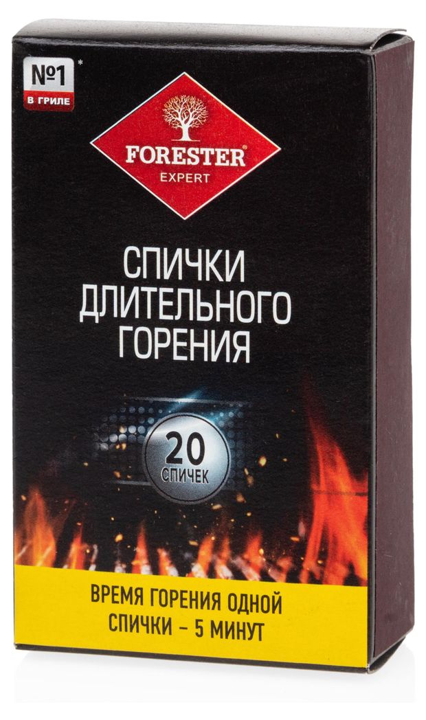Отдых на даче  Ашан Спички длительного горения FORESTER, 20 шт