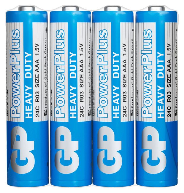 Батарейка GP Power Plus R03 AAA 4 шт 120₽