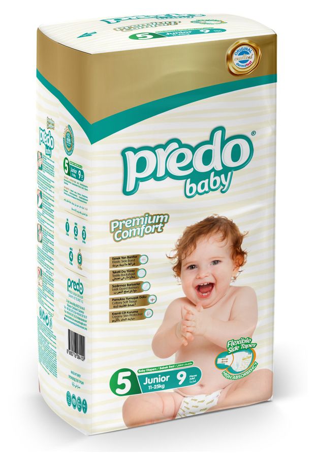 фото Подгузники predo baby 5 (11-25 кг), 9 шт