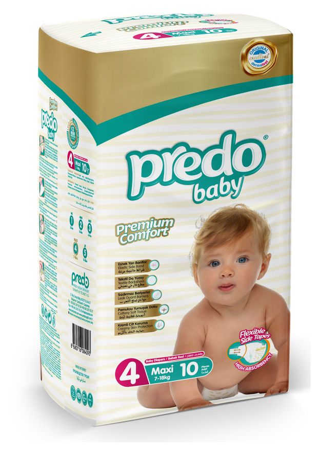 Подгузники Predo Baby 4 7-18 кг 10 шт 99₽
