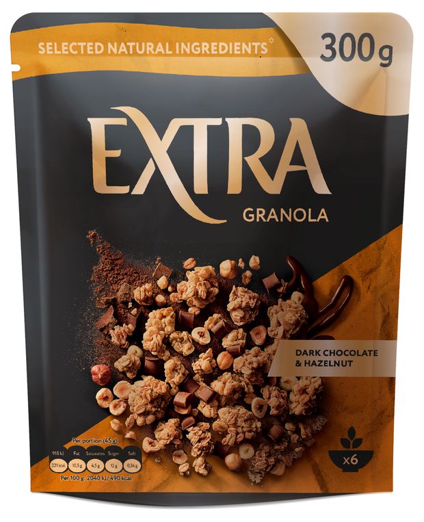 Гранола-мюсли Extra Хрустящая с тёмным шоколадом и фундуком, 300 г