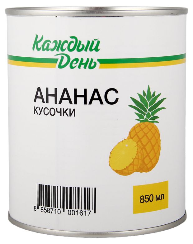 Ананас Каждый день в кусочках Таиланд, 850 мл