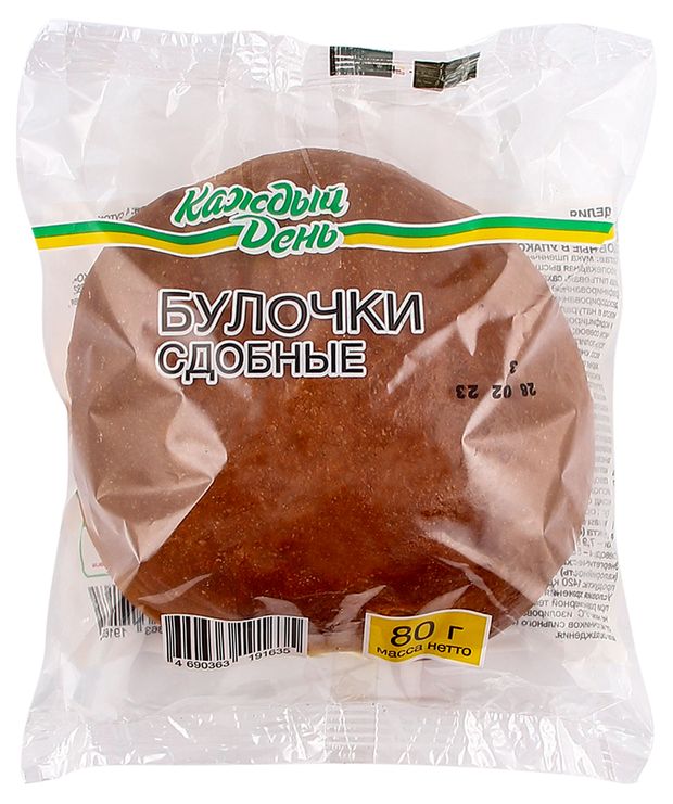 Булочка Каждый день сдобная 80 г 23₽