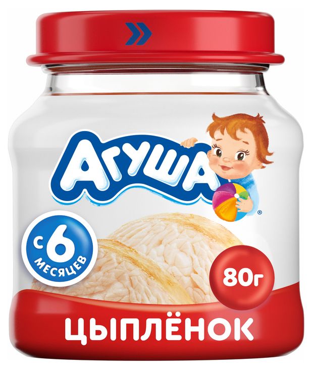 Все для детей Пюре Агуша цыпленок с 6 мес., 80 г