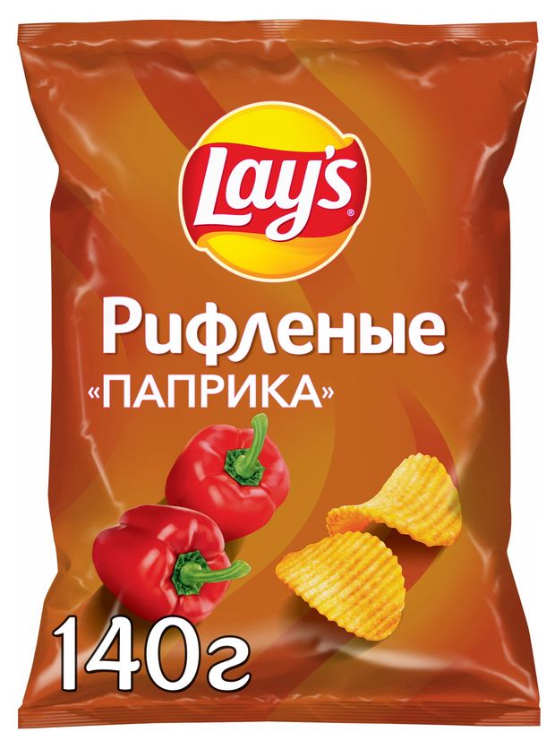 Чипсы картофельные Lays со вкусом паприки 140 г 170₽
