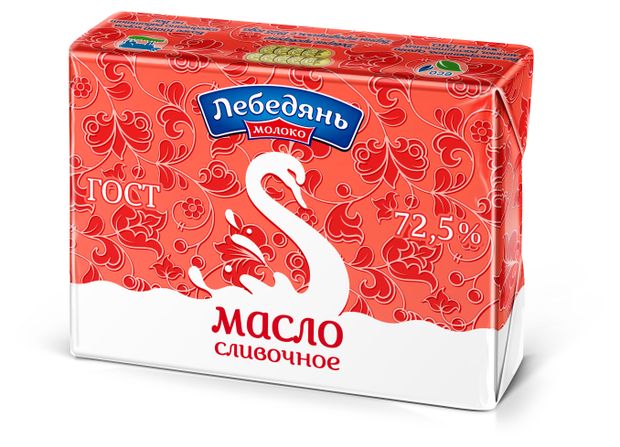 фото Масло сливочное лебедяньмолоко крестьянское 72,5% бзмж, 180 г