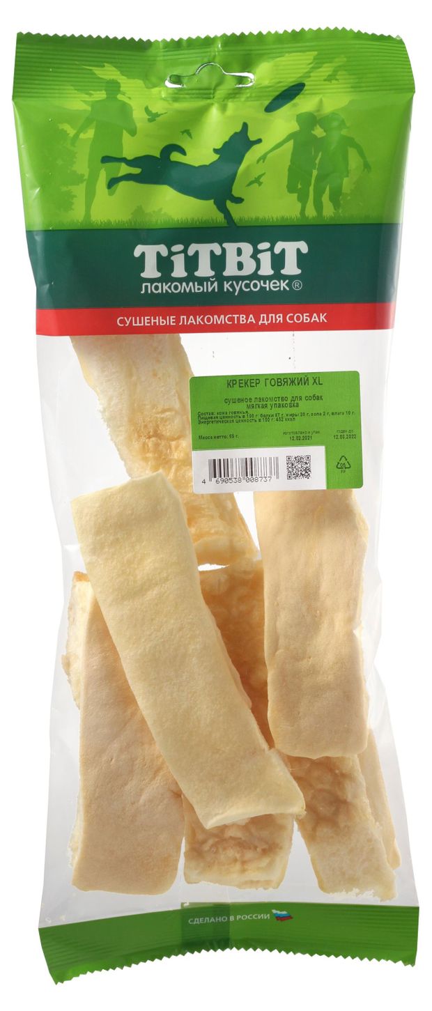 Лакомство для собак TiTBiT Крекер говяжий XL, 65 г