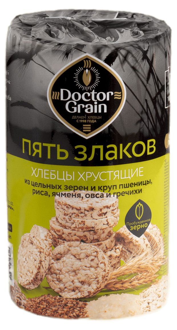Хлебцы хрустящие Doctor Grain 5 злаков 80 г 50₽