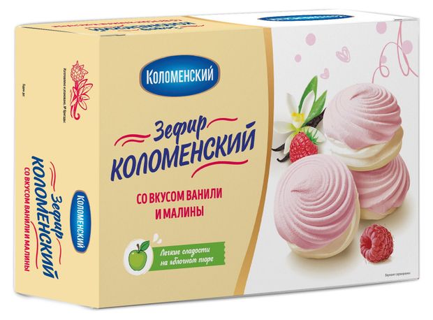Зефир Коломенский со вкусом ванили и малины, 250 г