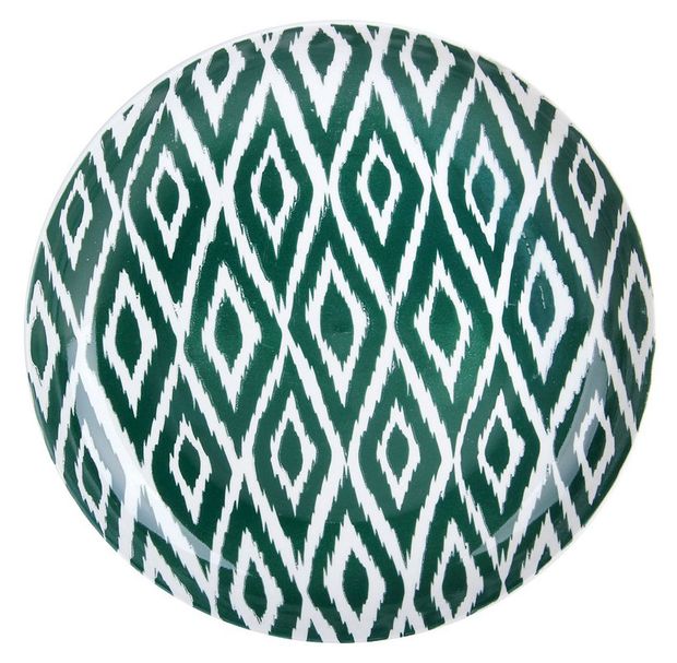 Блюдо Коралл Атлас зеленый, 30 см