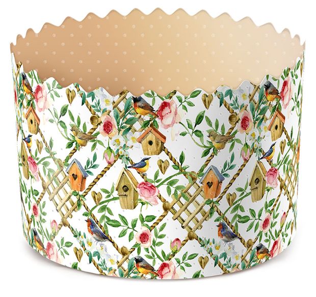 Формы для выпечки пасхального кулича Домашняя Кухня бумажные (d90, h90 мм), 4 шт в ассортименте