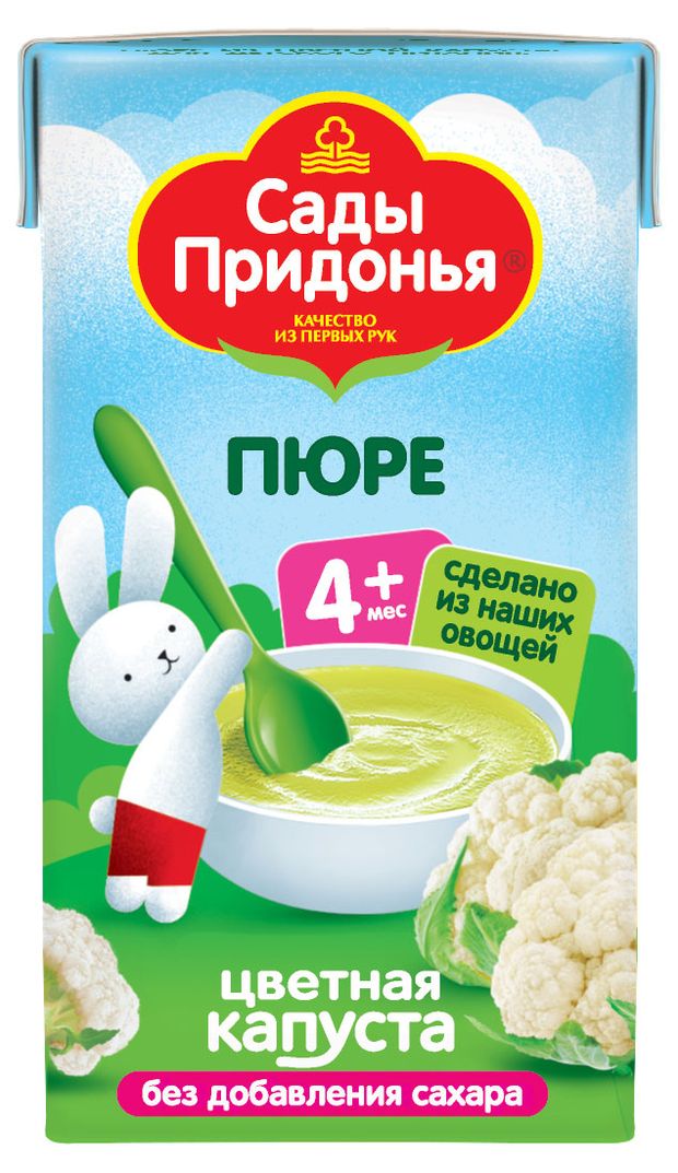 Пюре Сады Придонья цветная капуста с 4 мес., 125 г