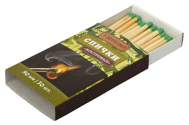 Спички Boyscout Костровые 90 мм, 30 шт