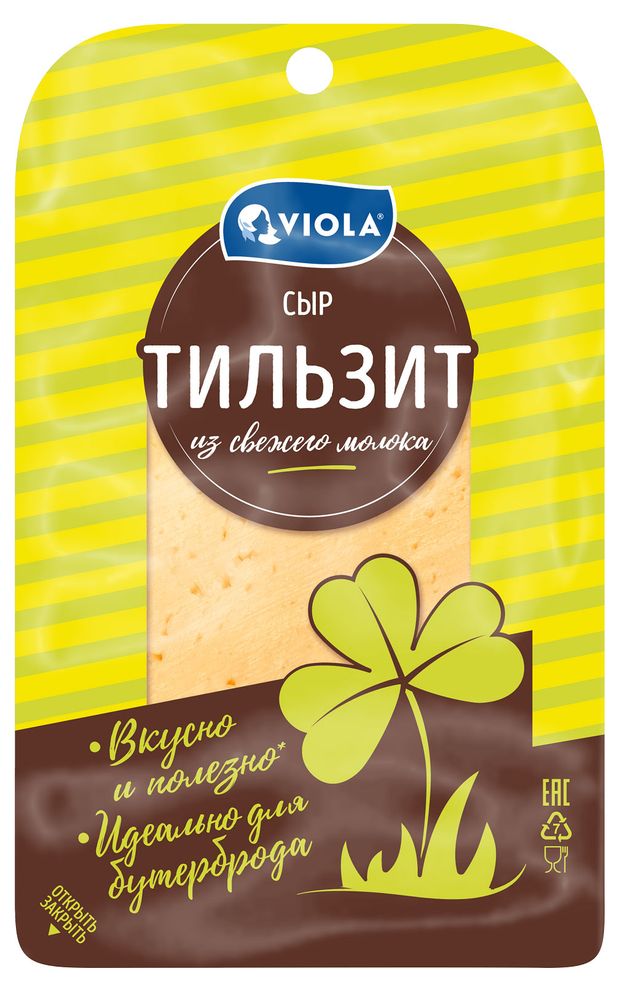 Сыр полутвердый Viola Тильзитер нарезка 45 БЗМЖ 120 г 190₽