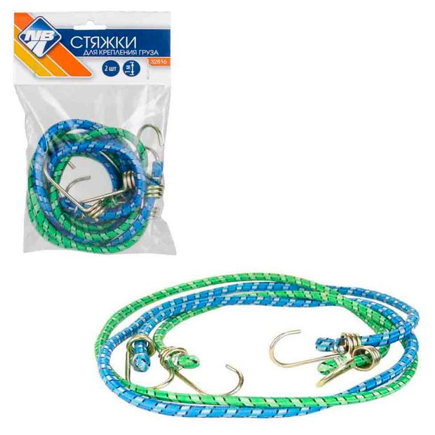 Резинка на багажник Nova Bright с крюками 1 м, 2 шт