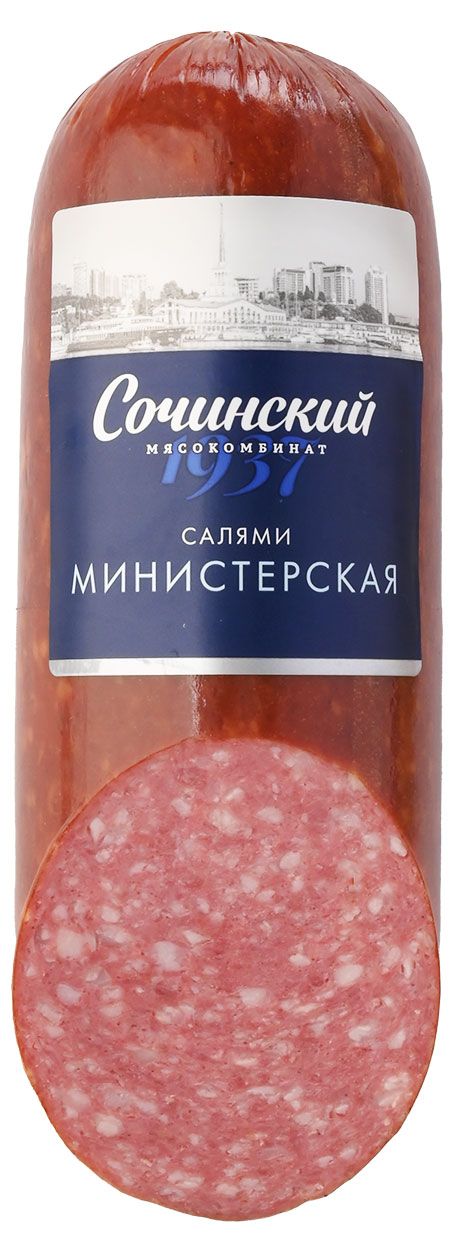 Колбаса Сочинский мясокомбинат варено-копченая Салями Министерская, 300 г