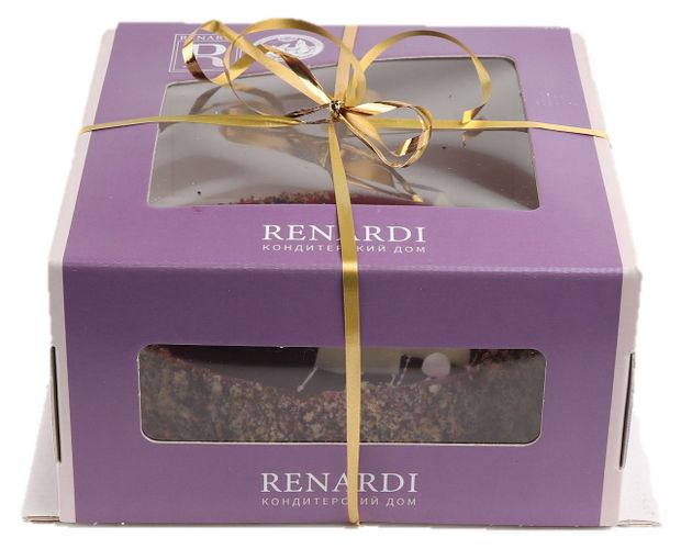 Торт бисквитно-апельсиновый RENARDI Бейлис кофейный мусс с бельгийским белым шоколадом миндалем ягодами и ликером охлажденный, 775 г