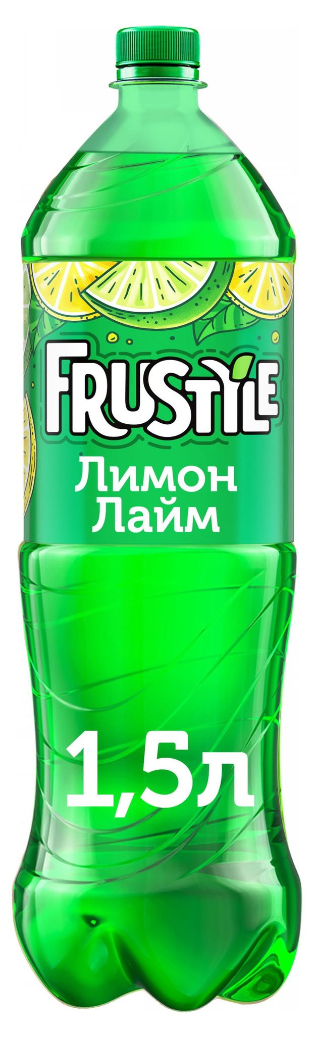 Вода, соки, напитки  Ашан Напиток газированный Frustyle со вкусом лимона и лайма, 1,5 л