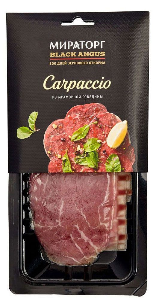Карпаччо из мраморной говядины Мираторг Black Angus Carpaccio охлажденный, 90 г