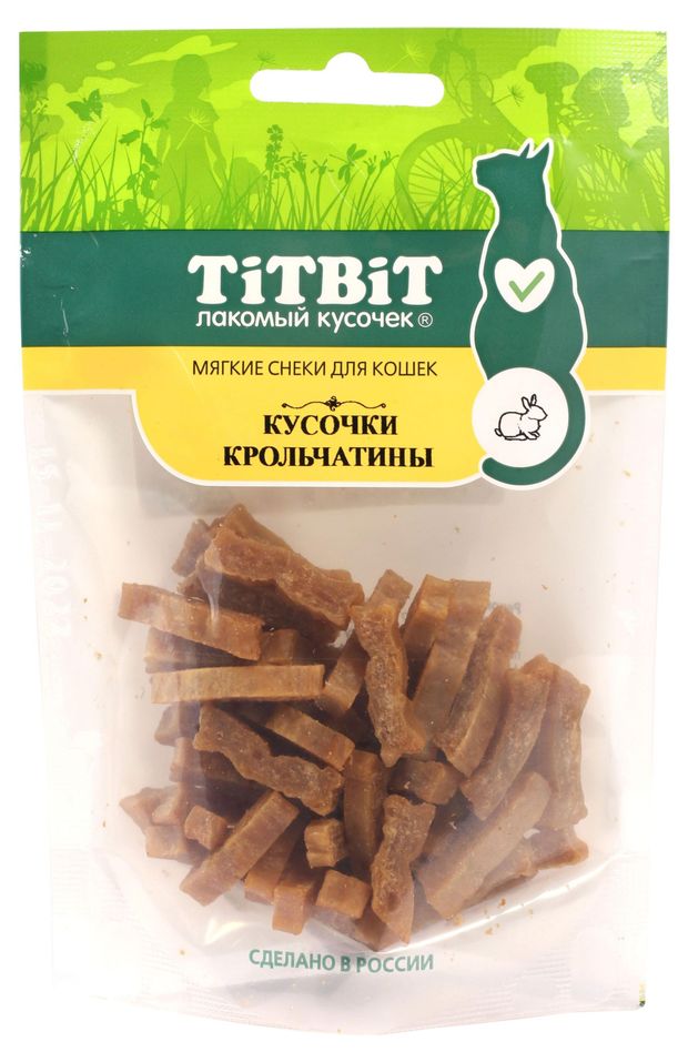 Лакомство для кошек TiTBiT кусочки крольчатины, 40 г