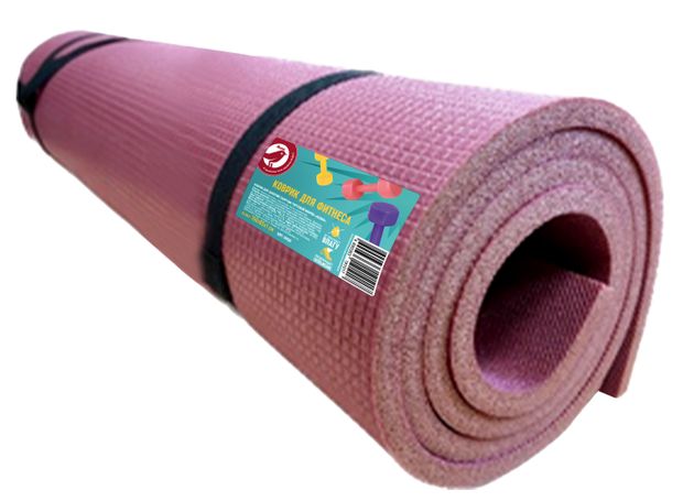 Коврик для фитнеса АШАН Красная птица бордовый 150х65 см 580₽