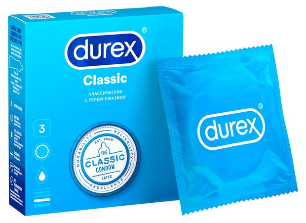 Презервативы Durex Classic классические, 3 шт