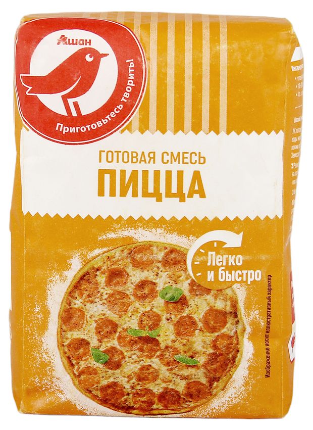 Смесь для пиццы АШАН Красная птица 400 г 70₽